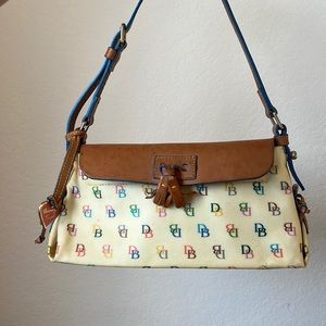 Vintage Dooney & Bourke monogram multicolor shoulder bag